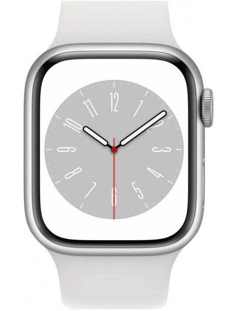 Apple Watch 8 41mm Quadrante Argento con cinturino Bianco GPS Europa