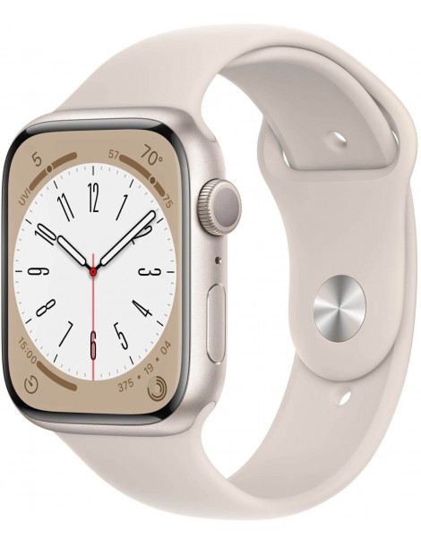 Apple Watch 8 45mm Quadrante Bianco con cinturino Bianco GPS Europa